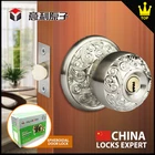 2016 High strength Antique popular retro pattern silver stainless steel barrel lock