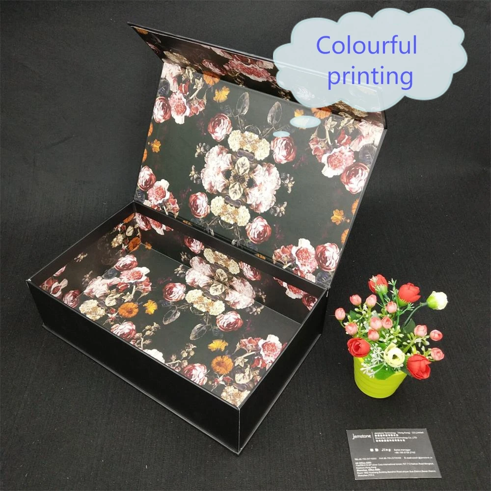 quality magnetic cardboard gift box with silver stamping for