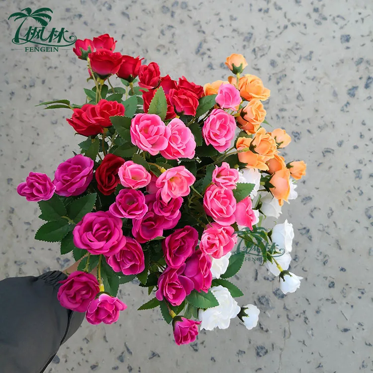 fabric flower wedding decoration artificial rose flower