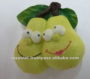 polyresin fruit figurine fridge magnet/ pear/ gifts/ resin