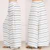 Ecoach Wholesale OEM New Arrival American Style Women Pleated Soft Striped Wide Leg Pants Trousers