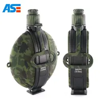 

Collapsible Water Bottle, Military Portable Silicone Water Kettle Canteen with Compass Bottle Cap for Sports and Outdoor