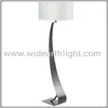 UL CUL Listed Drum Fabric Shade Standing Lamp For Hotel In Brushed Nickel Finish F50019