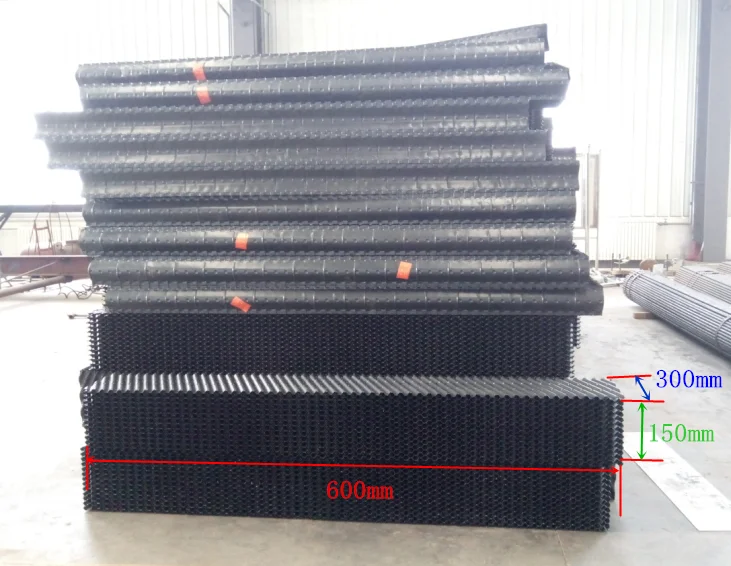 Brentwood type cross fluted cooling tower PVC fill block.png
