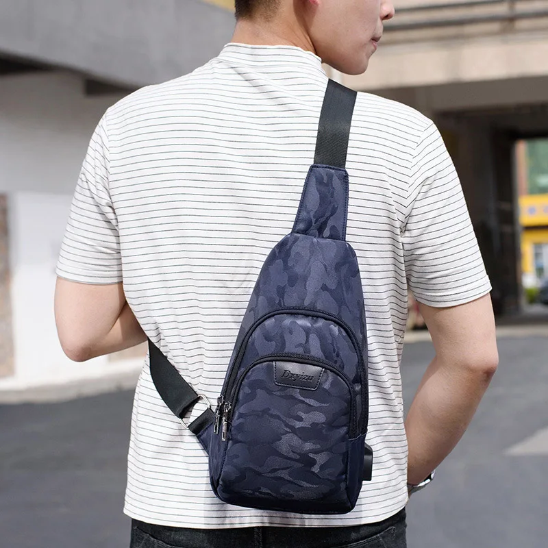 Anti Theft Backpack Men USB Rechargeable Polyester Chest Bag Casual Boy Single Shoulder Teenager Bags Sac A Dos Homme BP0207 (12)