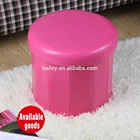 modern PVC leather15" foldable storage cube ottoman stool puff
