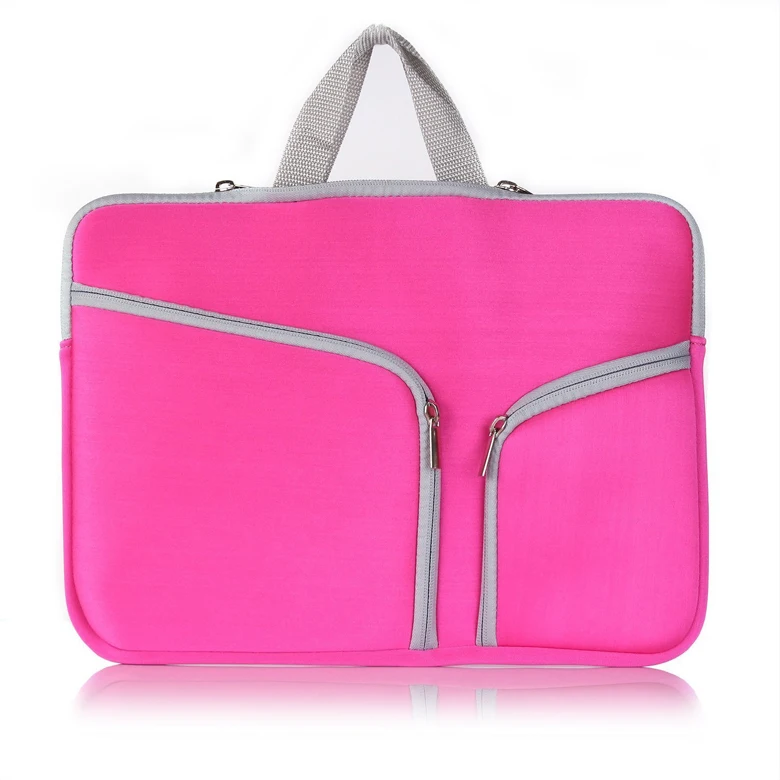 Hot Pink Fashion Handle Travel Pouch Tote Computer Laptop bag