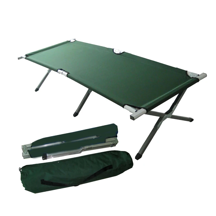 

Fold-able easy carrying aluminum and metal folding bed stretcher military bed army cot folding camping bed
