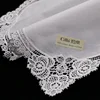 A001: White premium cotton lace handkerchiefs crochet hankies for women/ladies wedding gift