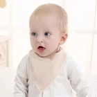 100%cotton custom triangle baby bandana hot sale absorbent drool bibs with custom label card
