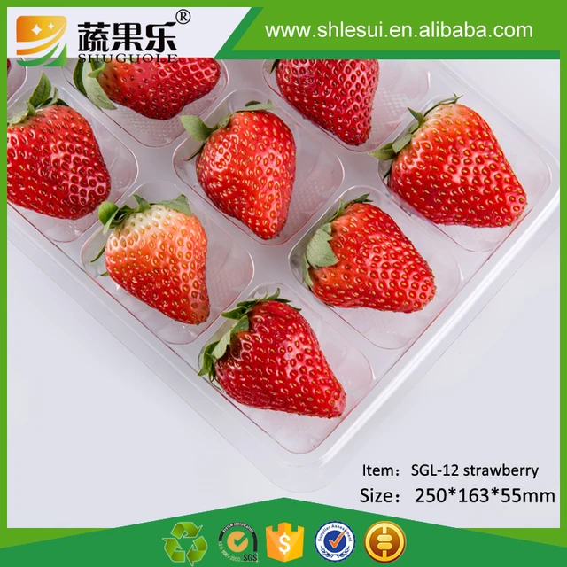 disposable plastic pet fruit strawberry packaging punnet