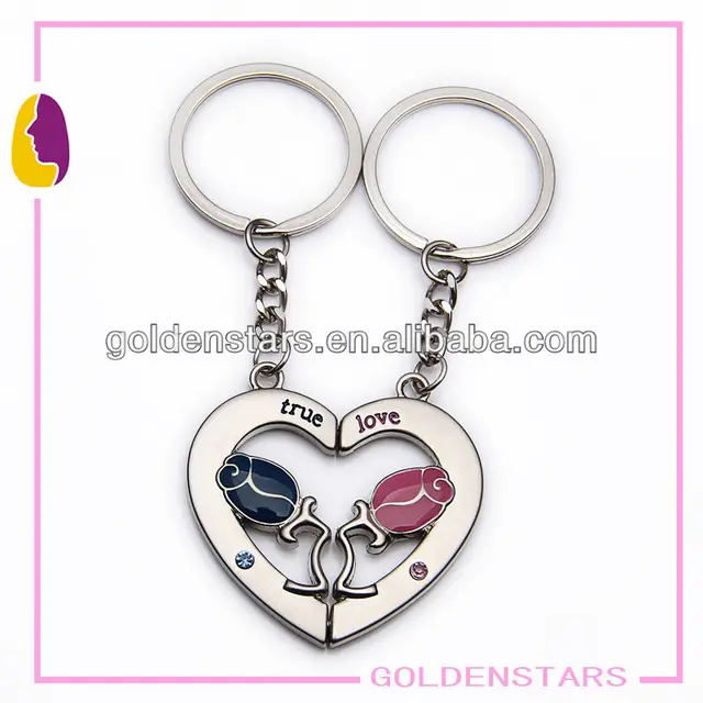 gift lover couple keychains, heart shaped keychain,keyrings,key