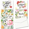 2018 new product 36pc 48PC Multiple hybrid different designs High Quality Custom floral Thank You Cards Pack with Envelopes
