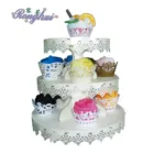 vintage style butterfly Lace Wedding Cupcake Paper Cake Stand Party Decorating