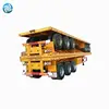 Low Price High Quality Tri-Axle 3 Axle 40Ton 40 Ft Flatbed Flat Bed Container Semi Trailer Used Truck