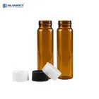 Septa Vials Alwsci 40mL Amber Glass EPA/TOC Vial White Cap With Natural PTFE/White Silicone 3.0mm Thick Septa