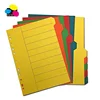 High Quality Stationery A4 10 Tab 5 Color Assorted Index Paper Divider File Folder