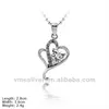 PZF-1027 925 Sterling Silver Heart Pendant With CZ Stone For Lovers