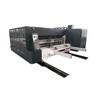 High quality best price E or F Flute board pizza carton box semi-auto slotter printing machine with rotary die cutter