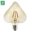 Decorative heart shape led filament bulb for home/coffee/bar lighting