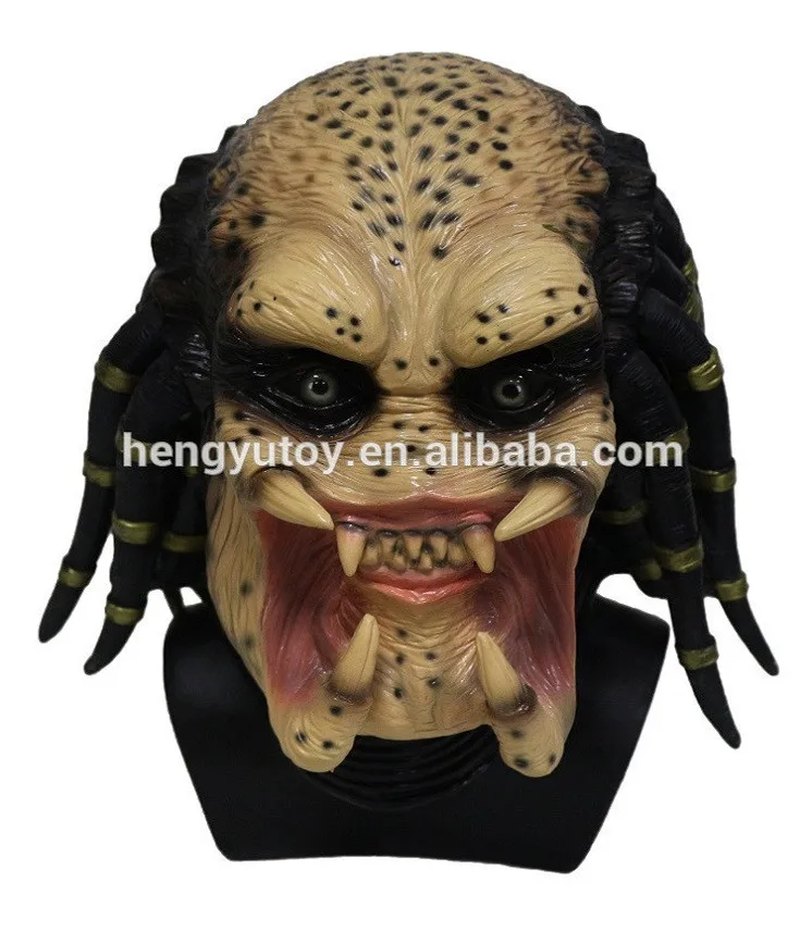 Skeleton estrangeiro Predator Cosplay Marciano Máscara de Látex Assustador do Dia Das Bruxas