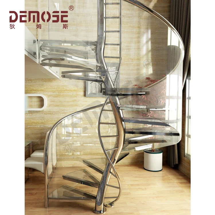 تركيب الدرج الزجاجي جوائز عمود زجاج كريستال شفاف عمود الفولاذ المقاوم للصدأ