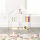 Clear Acrylic House Bookcase Lucite Bookshelf
