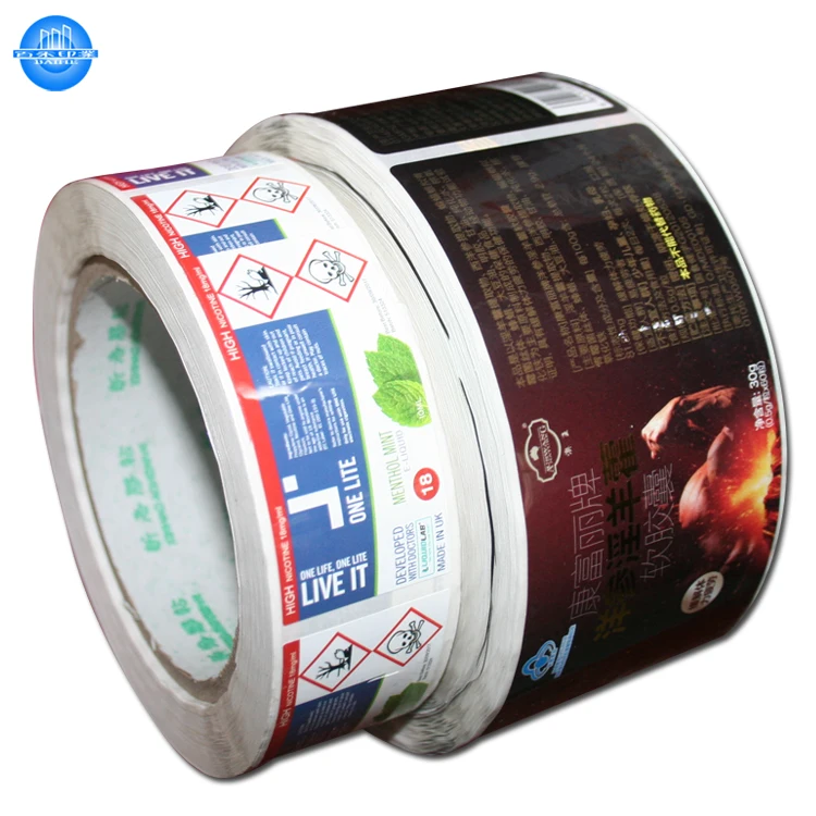Vinylm Sticker Label Stickers Printprinting Paper Sticker and Waterproof Custom Size Accepted M Size Accepted Cosmetic OEM