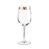 Colored Wine Glass With Gold Rim Crystal Wine Goblet For Wedding
