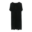 Wholesale OEM New Arrivals Women Short Sleeve Long Casual Blank Pocket Loose T-Shirt Dress