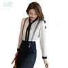 New fashion female long sleeve chiffon blouse office wear top
