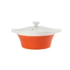 Glass lid enterprise quality kitchen color ceramic cookware set for soup