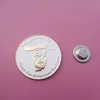 Hot design 40mm gold UAE Sheikh Year Of Zayed Magnet Badges as promotion for holiday