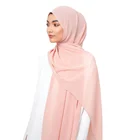 2019 Newest Fashion Luxury Solid Hijabs Best Quality 60 Colors Elastic Chiffon Hijab Scarf