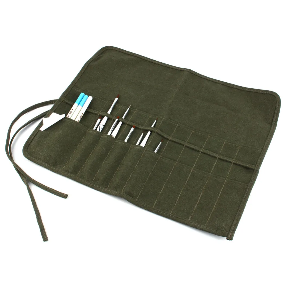 Free Shipping Army Green Roll Up Canvas Paint Brush Bag Cases For Artist Draw Pen Watercolor Oil Brush School Arts Supplies
Free Shipping Army Green Roll Up Canvas Paint Brush Bag Cases For Artist Draw Pen Watercolor Oil Brush School Arts Supplies