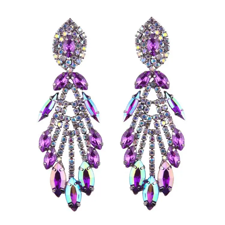 Latest Fashion Jewelry Statement Crystal Purple Earrings Bridal Wedding Earrings Fashion Jewelry 2019, Red green purple white
Latest Fashion Jewelry Statement Crystal Purple Earrings Bridal Wedding Earrings Fashion Jewelry 2019, Red green purple white