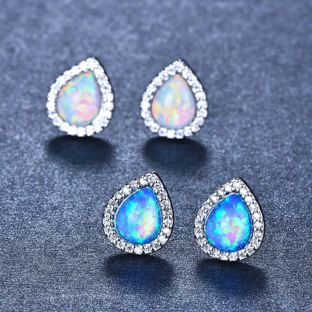 sterling silver Ear needle opal earrings for women 2018 white gold Water drop shape stud earrings wholesale
sterling silver Ear needle opal earrings for women 2018 white gold Water drop shape stud earrings wholesale