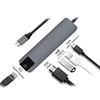 5 in 1 USB 3.1 USB-C Type C Hub with HDMI 4K HD 1000M Rj45 Lan Adapter USB 3.0 Hub Type C PD Charging Adapter for Macbook Pro