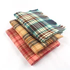 Wholesale High Quality Winter Acrylic Woven Plaid Check Long Blanket Wrap Shawl Scarf With Tassel Fringe For Women
