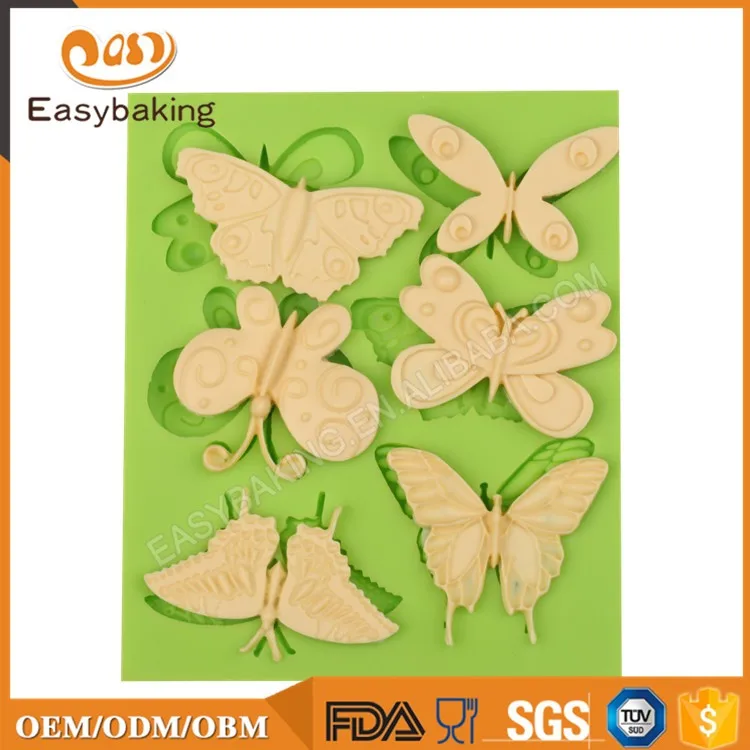 ES-0210 Lebensechte Schmetterlings-Silikonfondant-Kuchendekorationsform