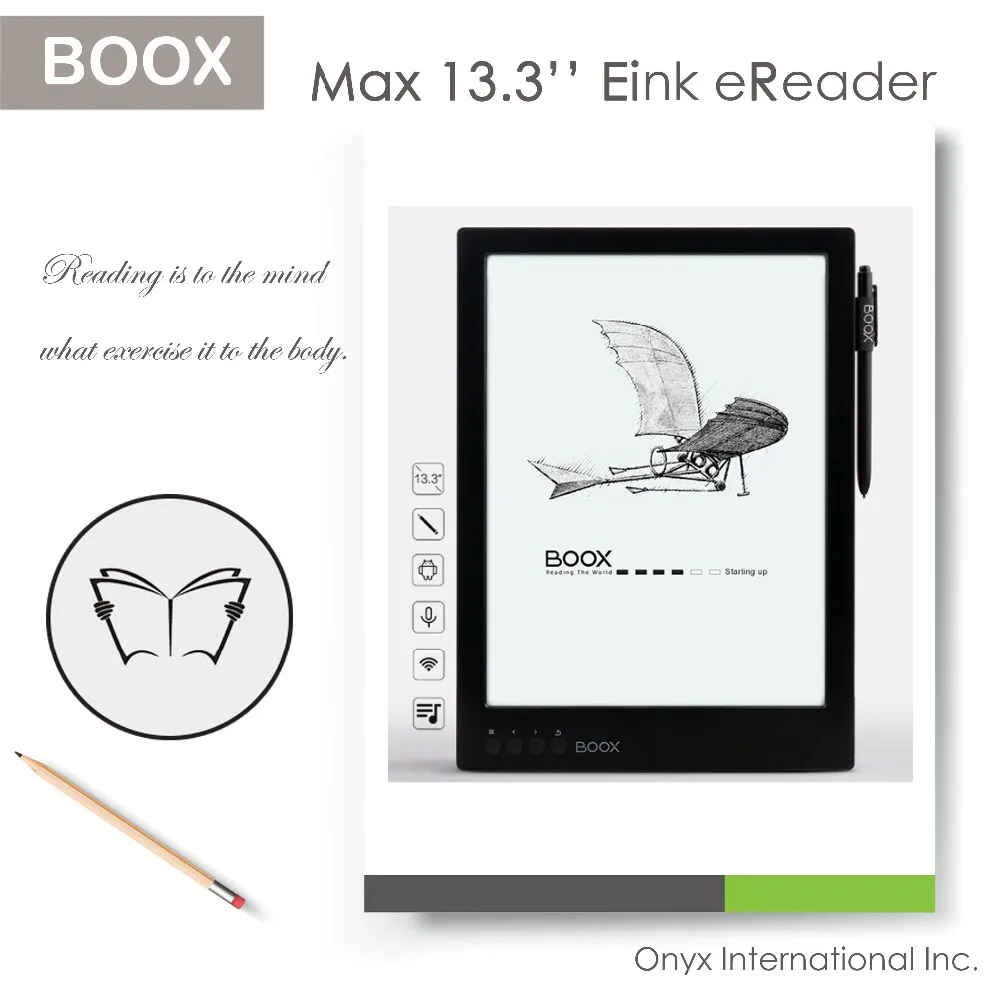 Ereader large screen 13.3 inch screen 2200*1650 pix touch with stylus Ebook