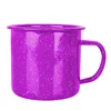 Carbon Steel Enamel Metal Tea Cups Solid Enamelware Coffee Mugs For Camping