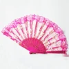 [I AM YOUR FANS] Sufficient stock! Ladies Vintage Folding Hand Held Flower Rose Lace Fan Dance Party Pocket Gifts