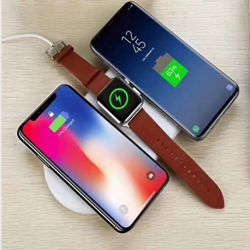 Portable Qi Wireless Charger for iPhone and i-watch with Changeover Plug, White color
Portable Qi Wireless Charger for iPhone and i-watch with Changeover Plug, White color