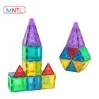 MNTL-100 Pieces Intelligence Kids 3D Magnetic Tiles Toys Plastic Construction Building Connector Blocks DIY Play Game Toys