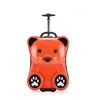2018 new design 3D bear kids trolley luggage