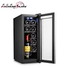 35L,12-bottles Hot sale mini wine cooler /wine refrigerator for hotel with LED light with CE/ERP