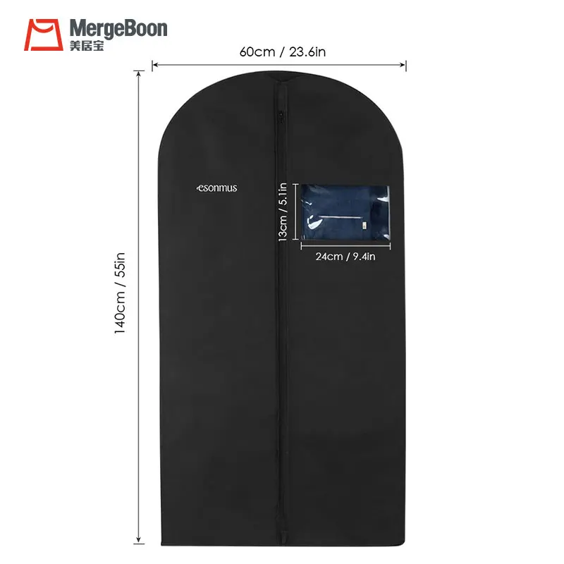 Kleidersack black luxury non woven garment suit bag with handles, Customized color
Kleidersack black luxury non woven garment suit bag with handles, Customized color