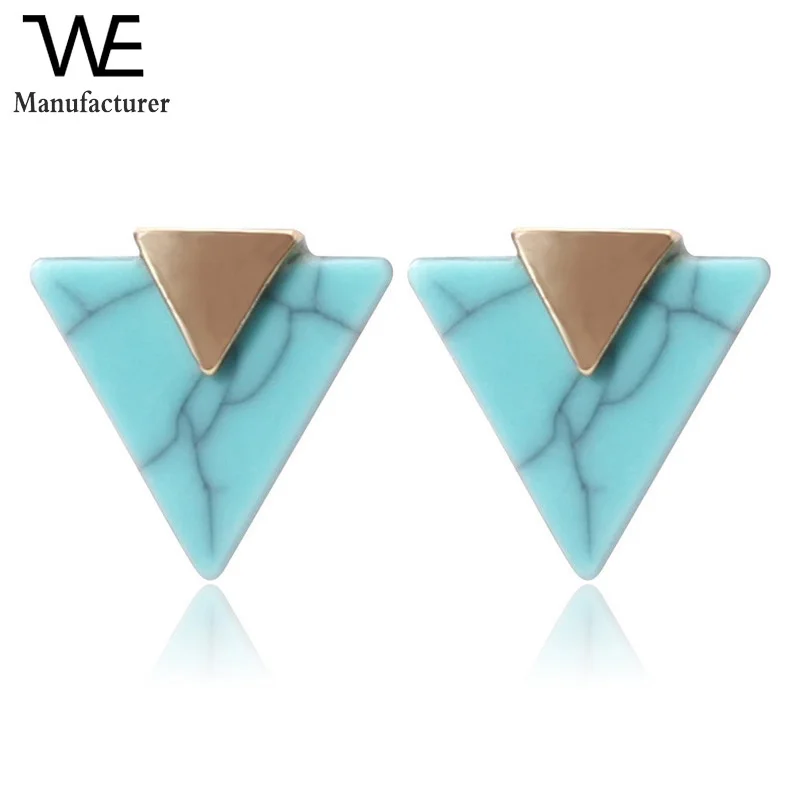 Hot Selling Simple Elegant Turquoise stone Triangle Stud Earrings for Women in Zinc Alloy Jewelry, Green;white
Hot Selling Simple Elegant Turquoise stone Triangle Stud Earrings for Women in Zinc Alloy Jewelry, Green;white