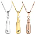 Personalized Custom Stainless Steel Teardrop Heart Urn Necklace Ashes Keepsake Memorial Pendant Cremation Jewelry